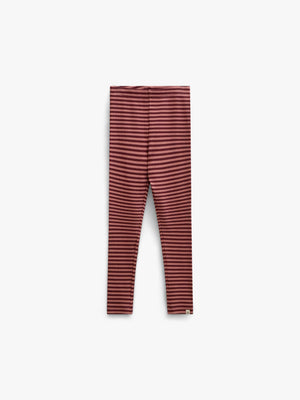 Striped Rib Leggings - Tween - Dusty Rose/Bordeaux | 101613 Gloria