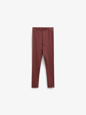 Striped Rib Leggings - Tween - Dusty Rose/Bordeaux | 101613 Gloria