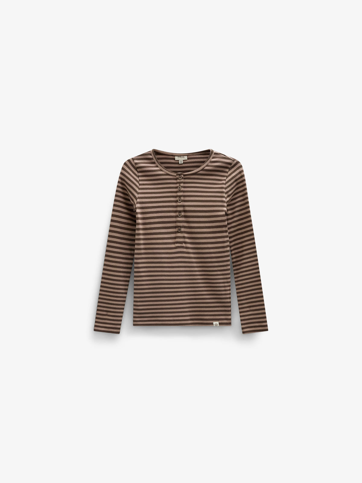Striped Rib Long-Sleeve T-Shirt - Tween - Brown/Light Brown | 101615 Gloria