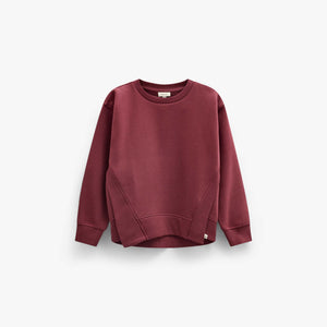 Rib Detail Sweatshirt - Kids - Bordeaux | 101624 Zoe