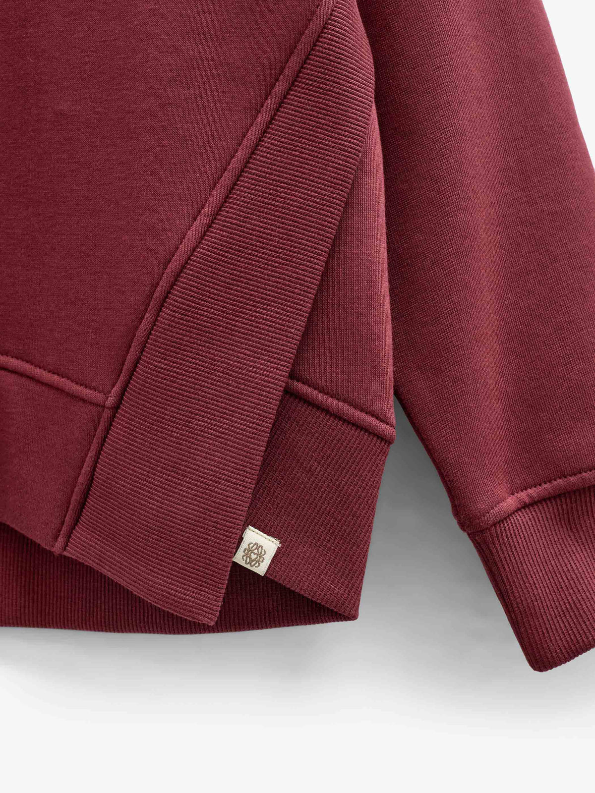 Rib Detail Sweatshirt - Kids - Bordeaux | 101624 Zoe