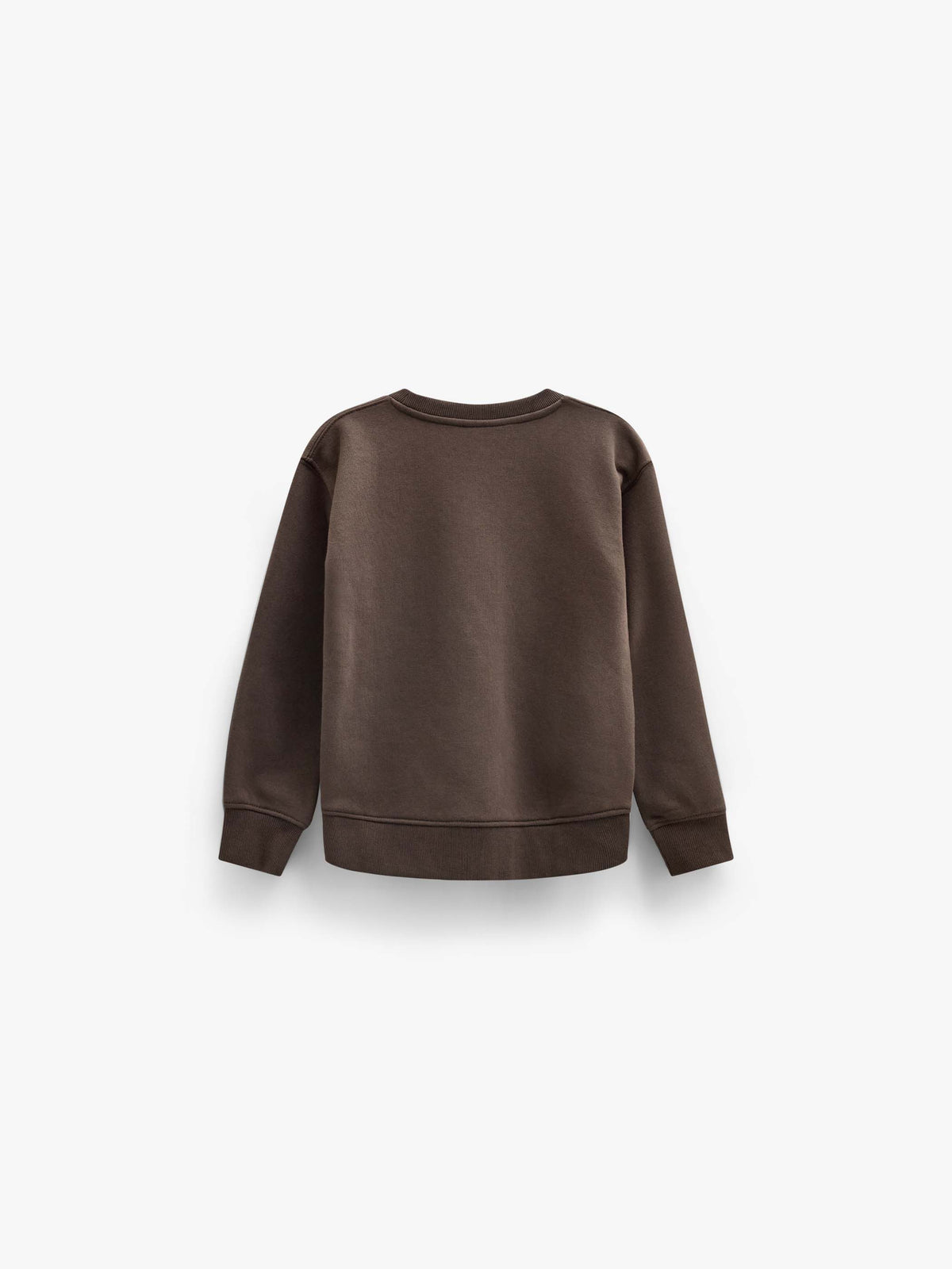 Rib Detail Sweatshirt - Kids - Dark Brown | 101626 Zoe