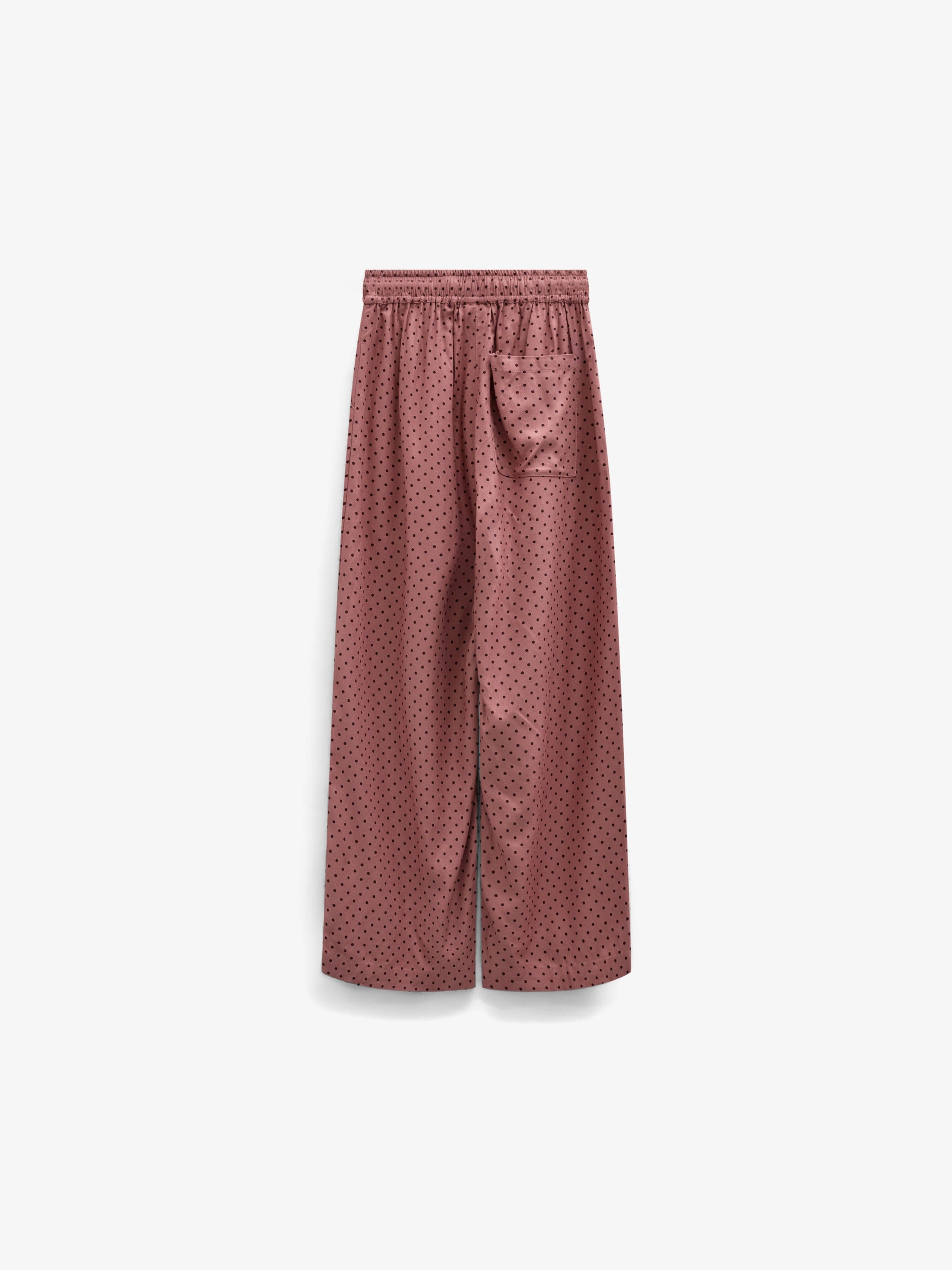 Dotted Wide-Leg Viscose Trousers - Tween - Dusty Rose/Bordeaux | 101659 Feline