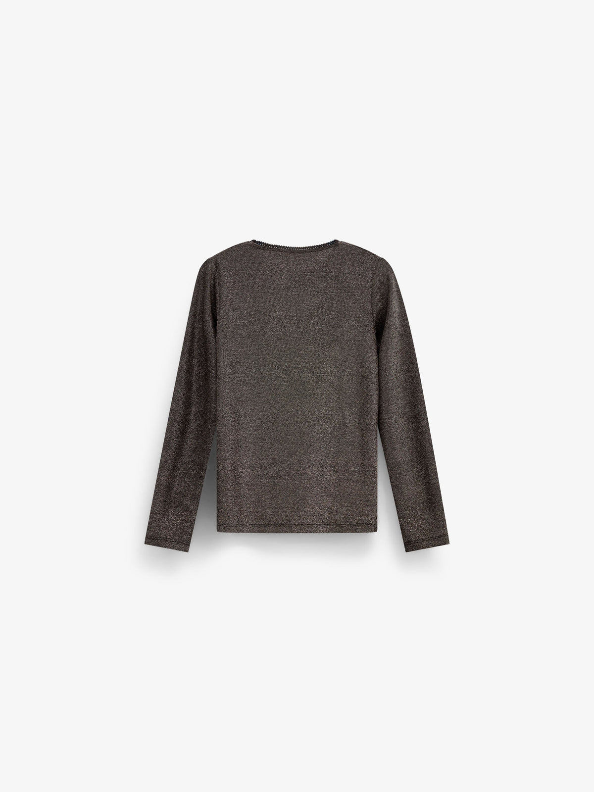 Long-Sleeve Lurex T-Shirt - Tween - Dark Brown | 101664 Helen
