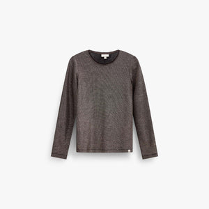 Long-Sleeve Lurex T-Shirt - Tween - Dark Brown | 101664 Helen