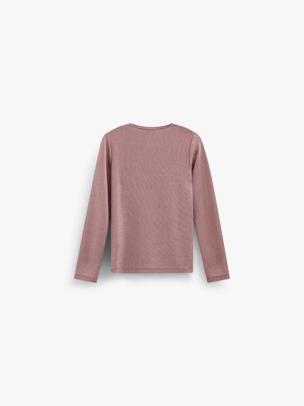 Long-Sleeve Lurex T-Shirt - Tween - Dusty Rose | 101666 Helen