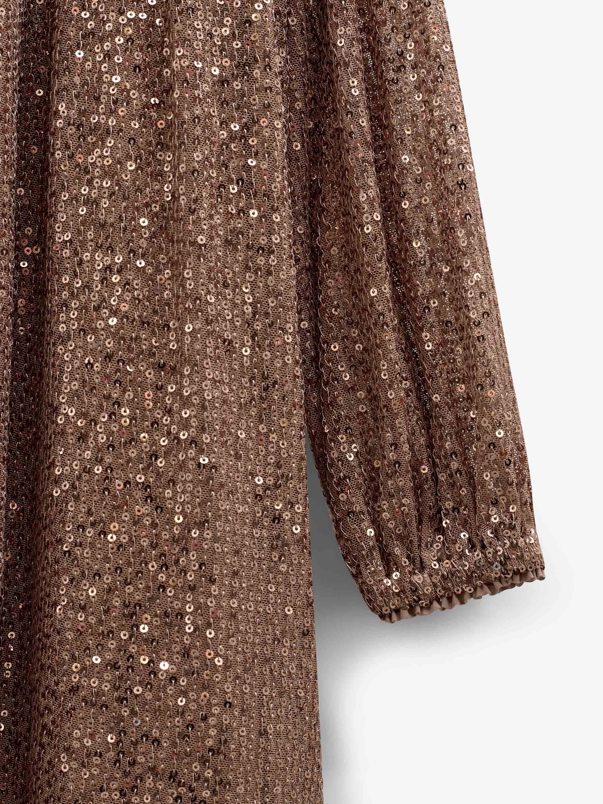 Sequin Dress - Kids - Light Brown | 101675 Amber