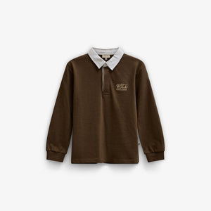 Long-Sleeve Jersey Polo - Tween - Dark Brown | 101694 Ruben