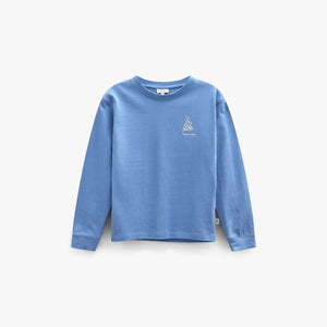 Long-Sleeve T-Shirt with Back Print - Tween - Dusty Blue | 101708 Weston