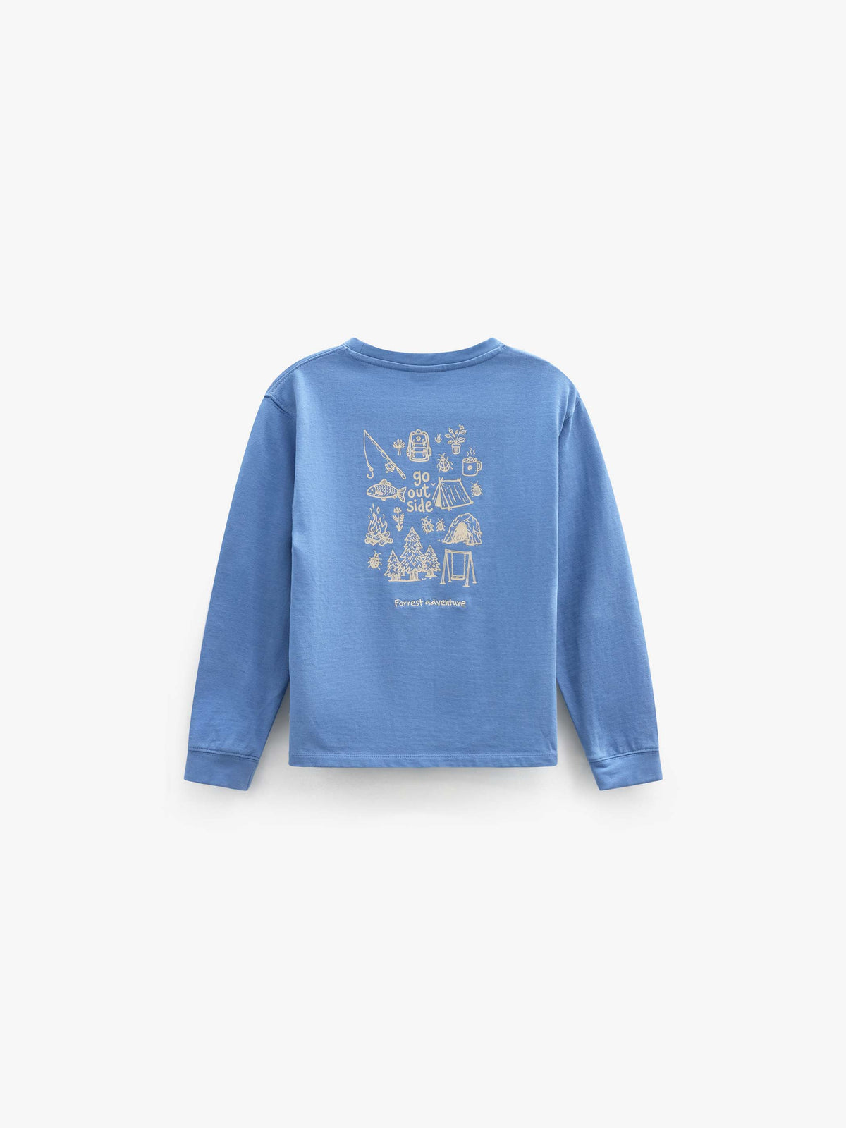 Long-Sleeve T-Shirt with Back Print - Tween - Dusty Blue | 101708 Weston