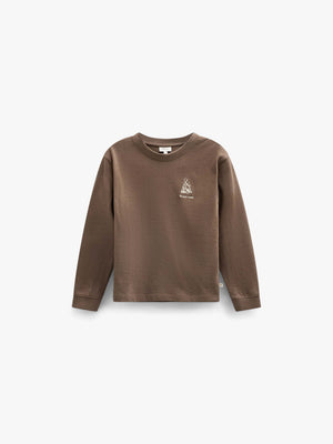 Long-Sleeve T-Shirt with Back Print - Tween - Brown | 101710 Weston