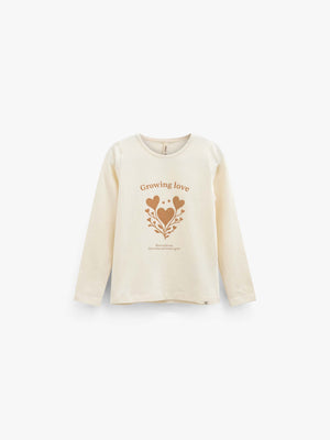 Long-Sleeve T-Shirt with Front Print - Tween - Offwhite | 101712 Piper