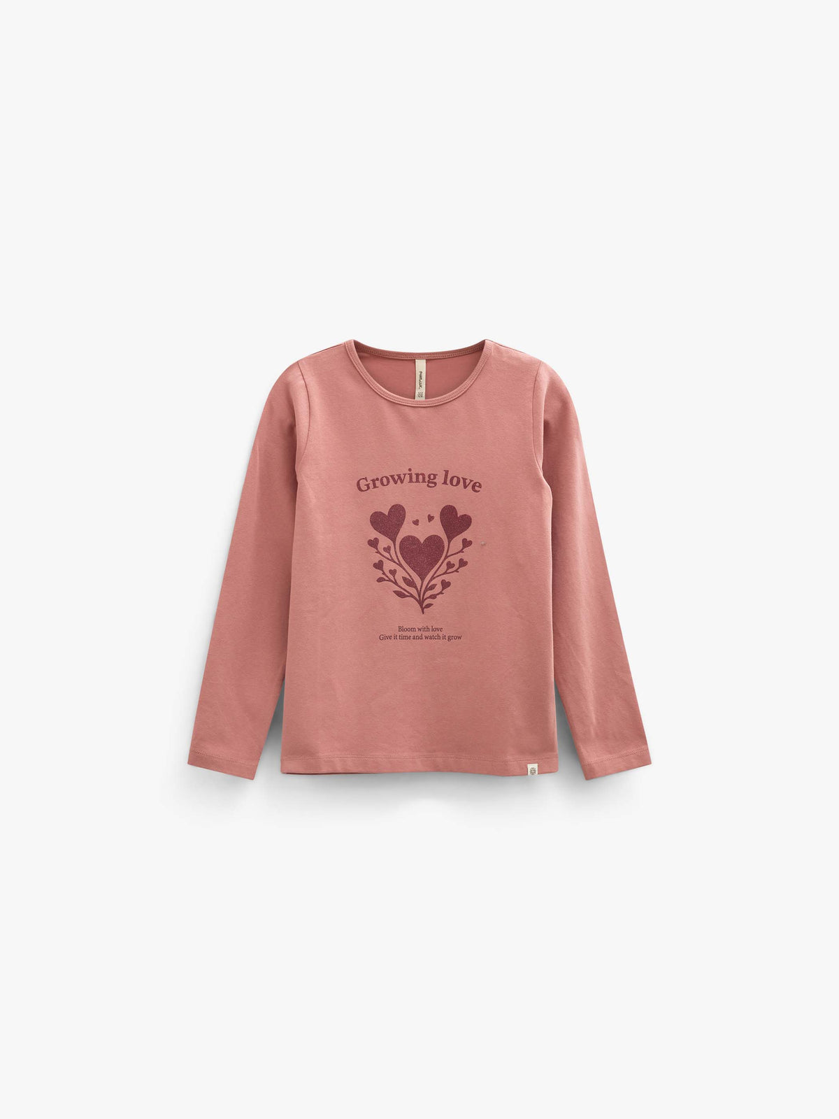 Long-Sleeve T-Shirt with Front Print - Tween - Dusty Rose | 101714 Piper
