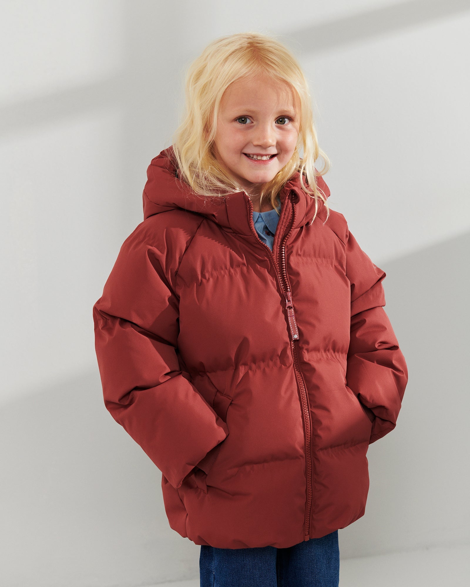 Winter Puffer Jacket Kids Dark Rose