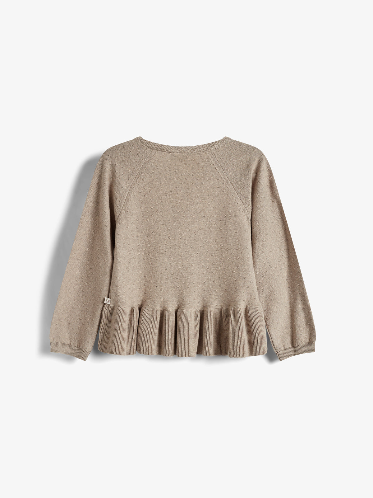 Cotton Knit Tunic - Kids - Light Beige Melange