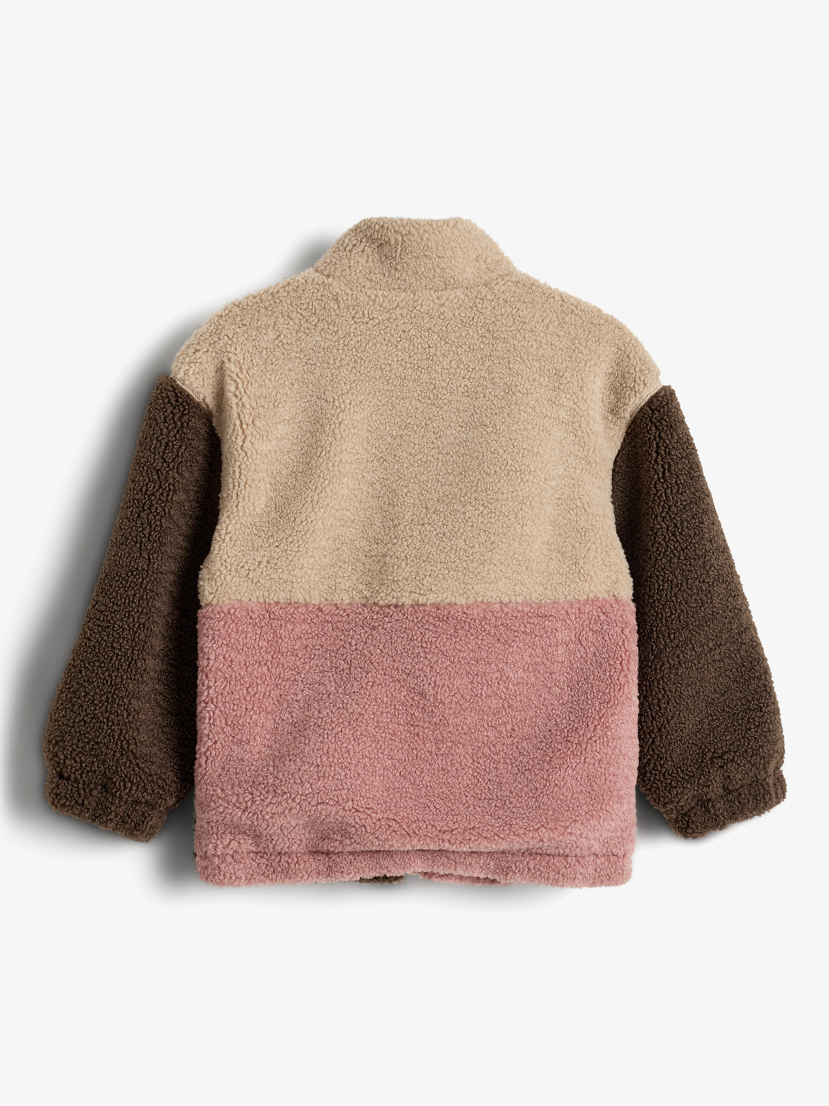 Colour block teddy jacket on sale