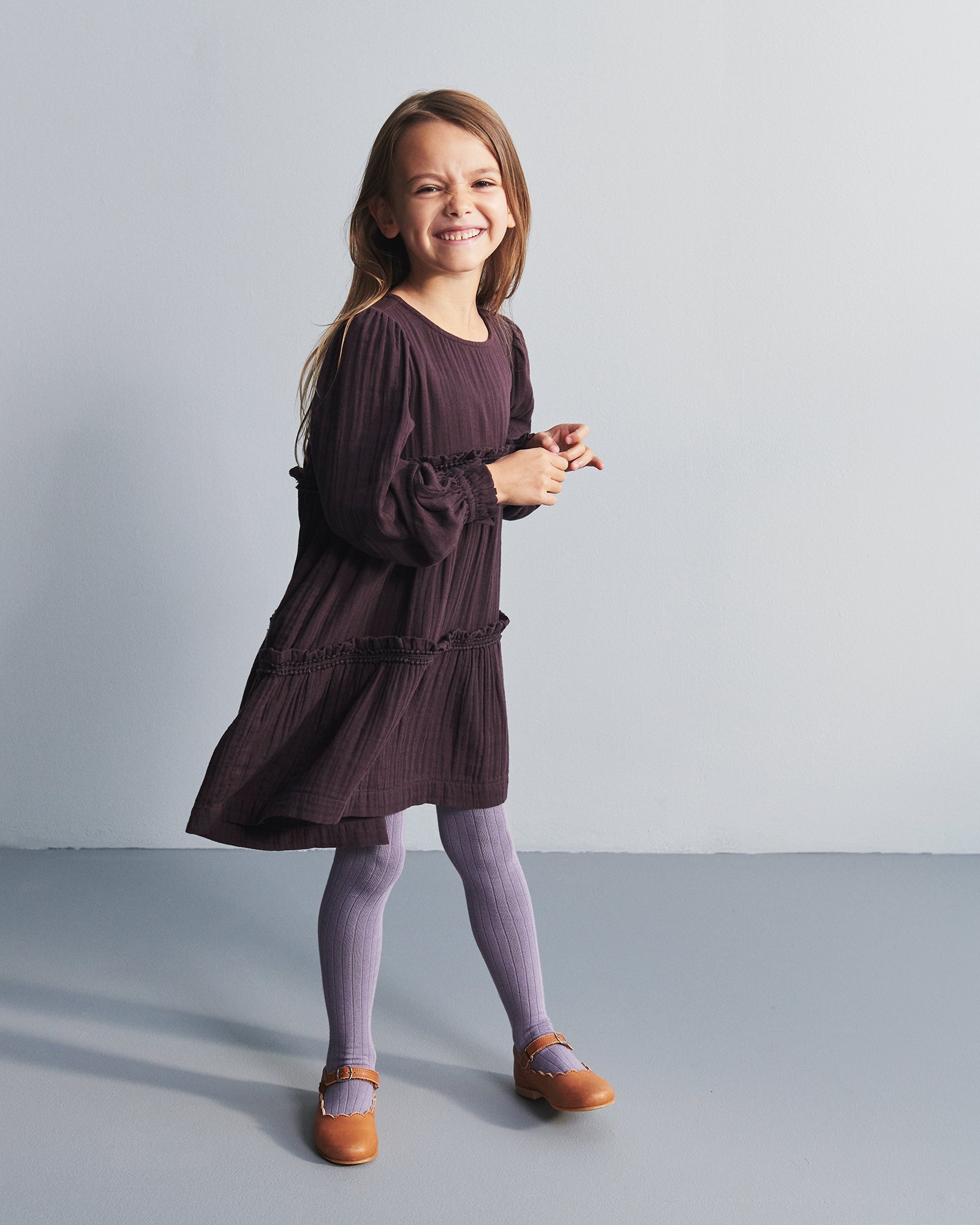 Boho Dress - Kids - Dark Purple