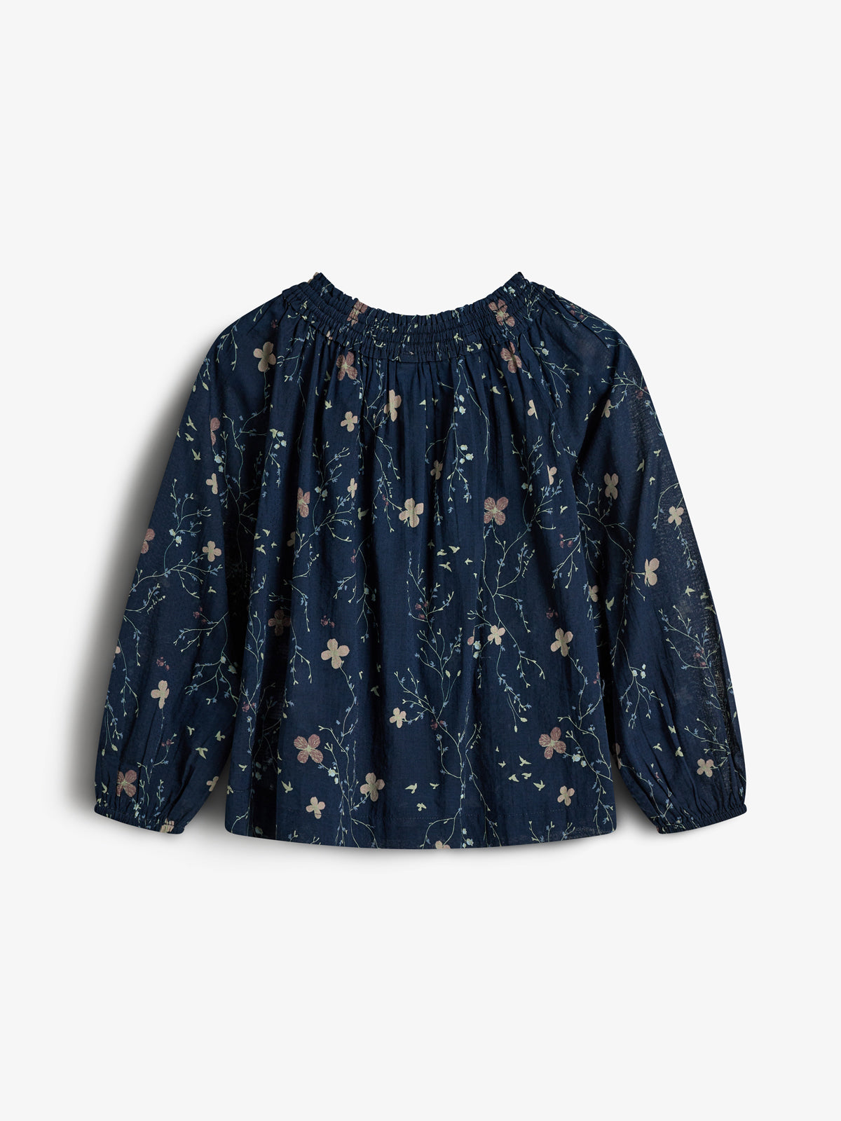 Tunic w. Floral Print - Kids - Blue/Rose