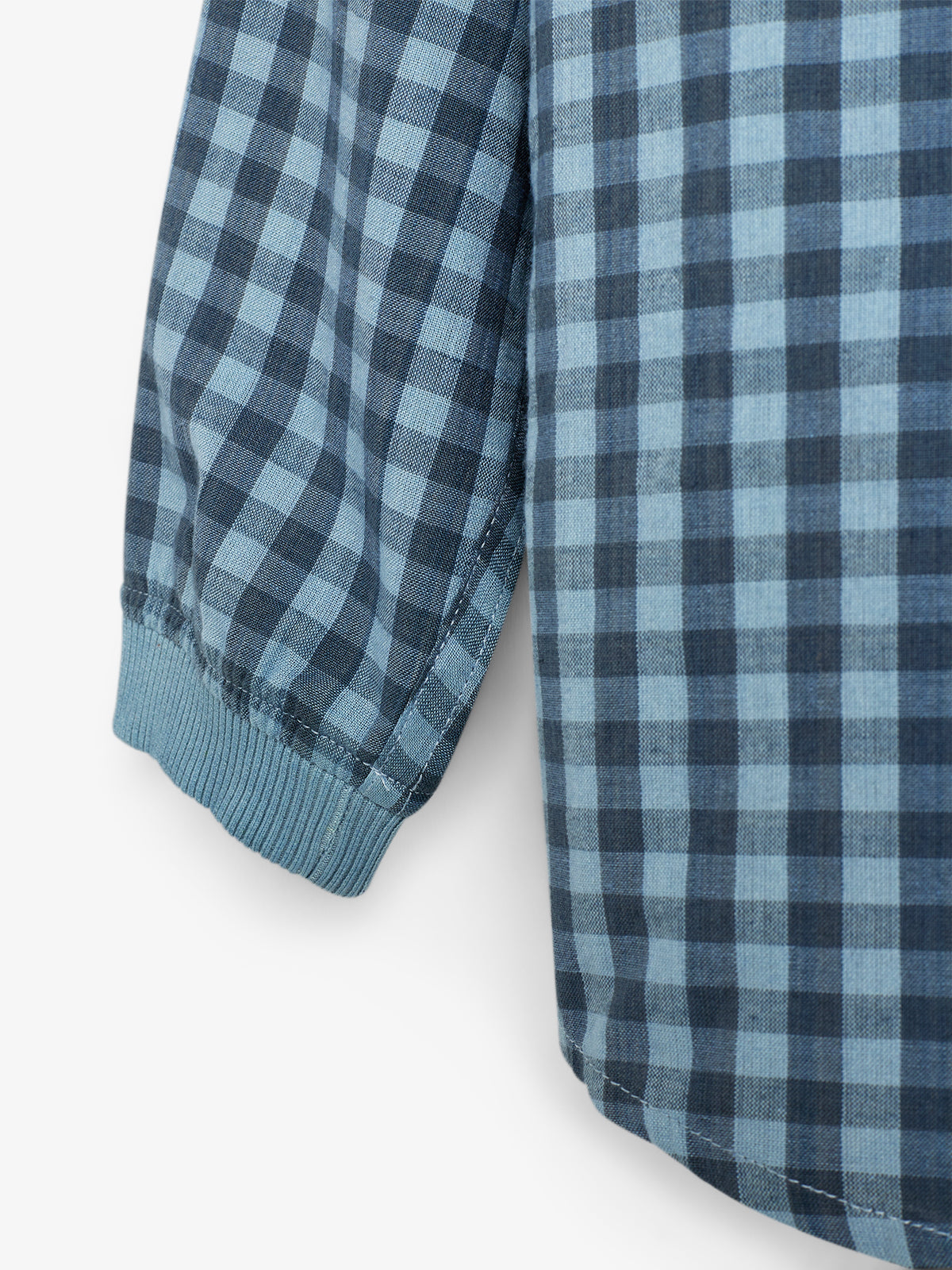 Gingham Cotton Shirt - Little - Blue