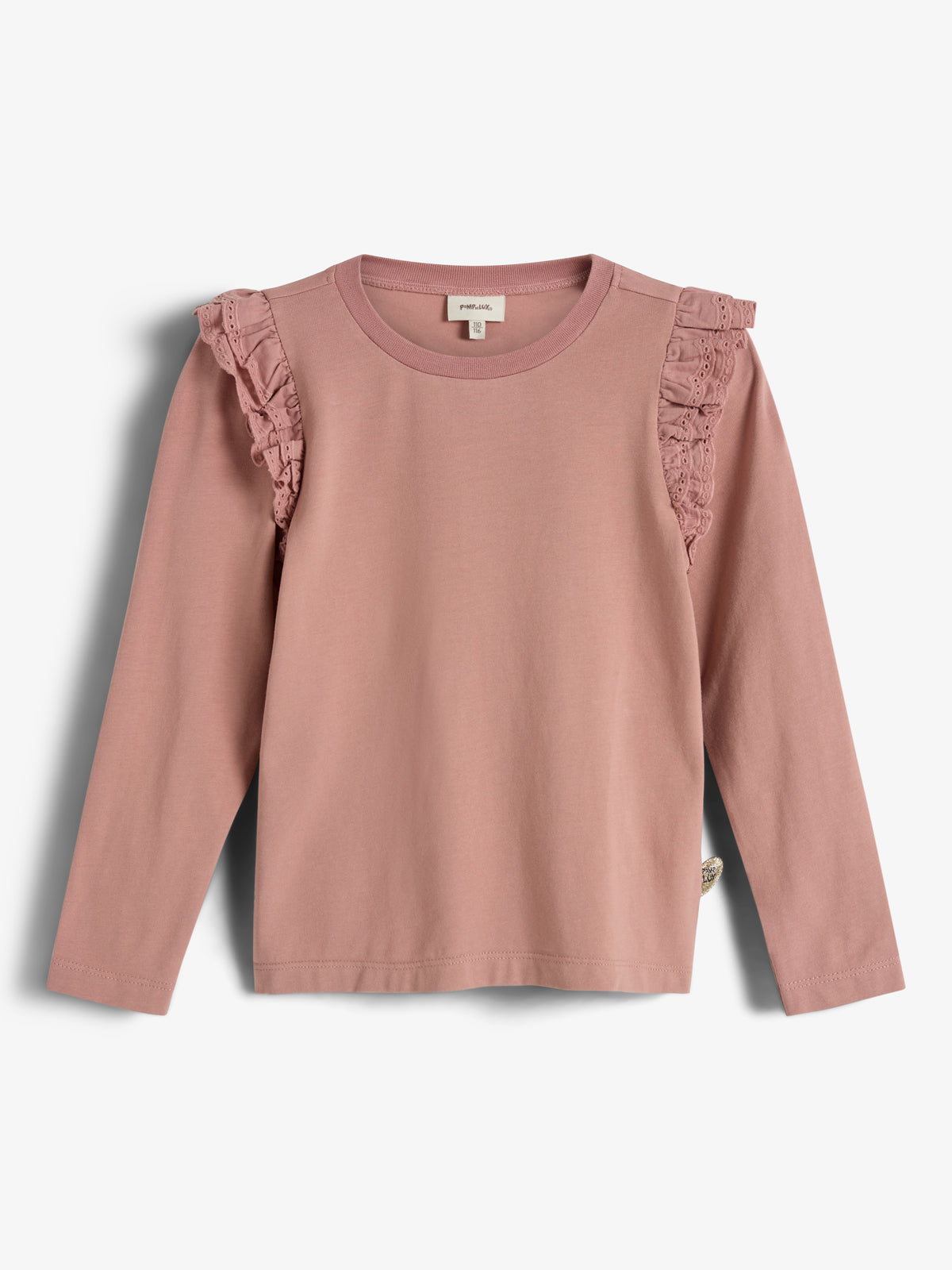 Frill Cap Jersey Blouse - Kids - Dusty Rose