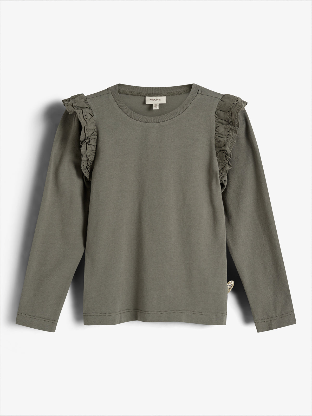 Frill Cap Jersey Blouse - Kids - Green