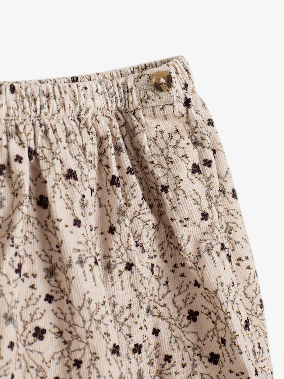 Corduroy Skirt w. Floral Print Kids Moonlight Purple