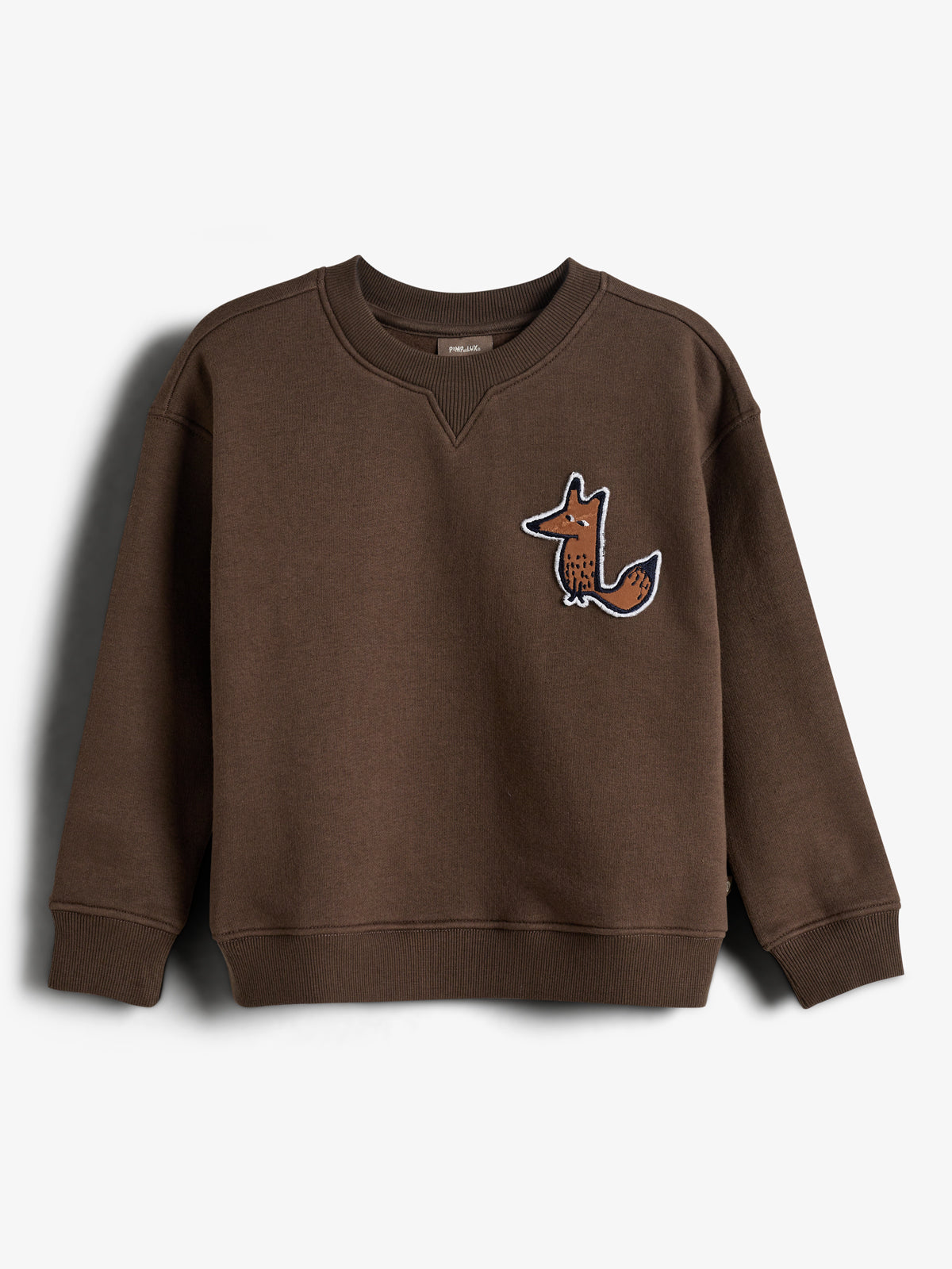 Sweatshirt Fox Badge - Kids - Dark Earth