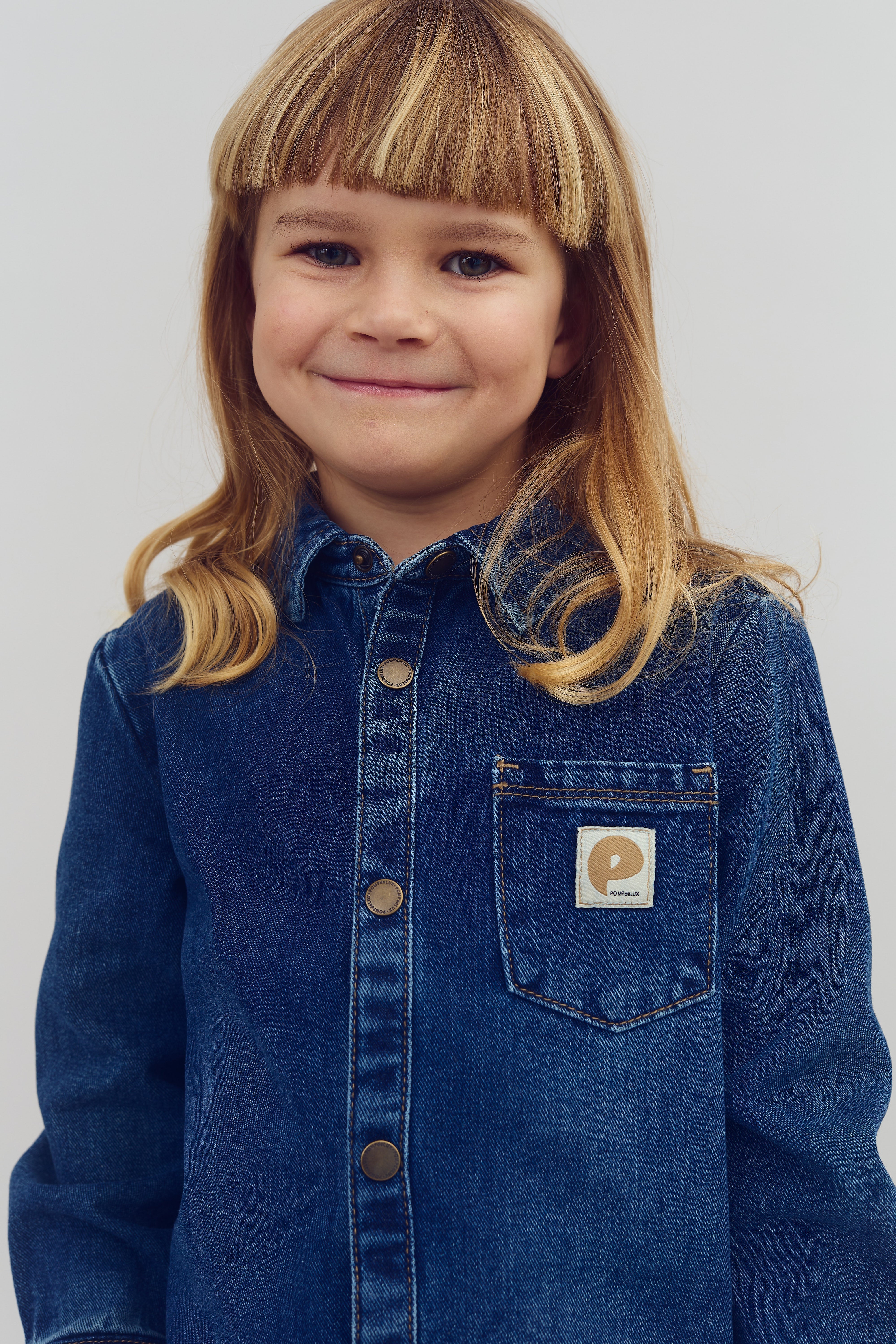 Denim Overshirt - Kids - Dark Blue Denim