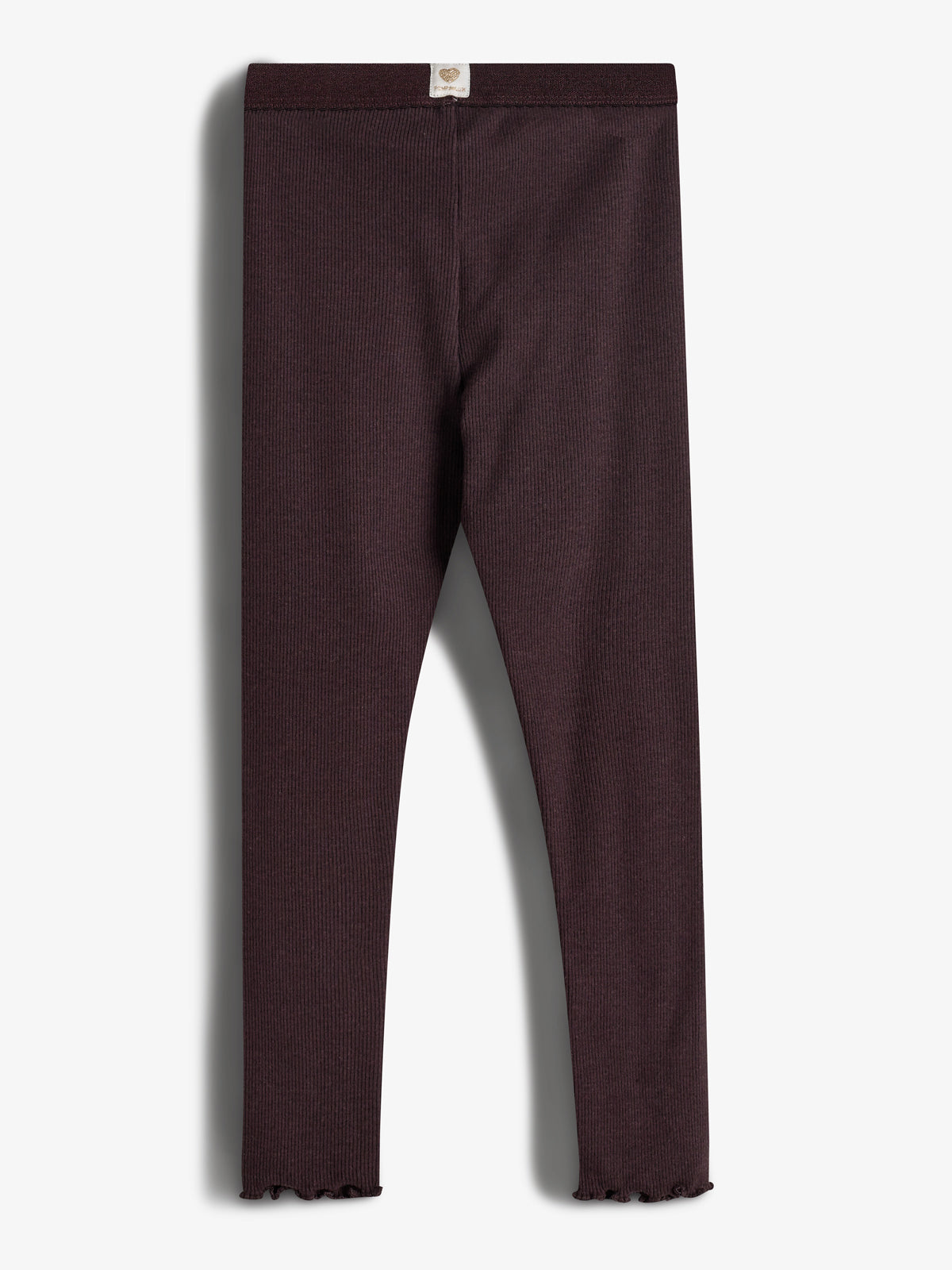 Basic Modal Rib Leggings - Kids - Dark Purple