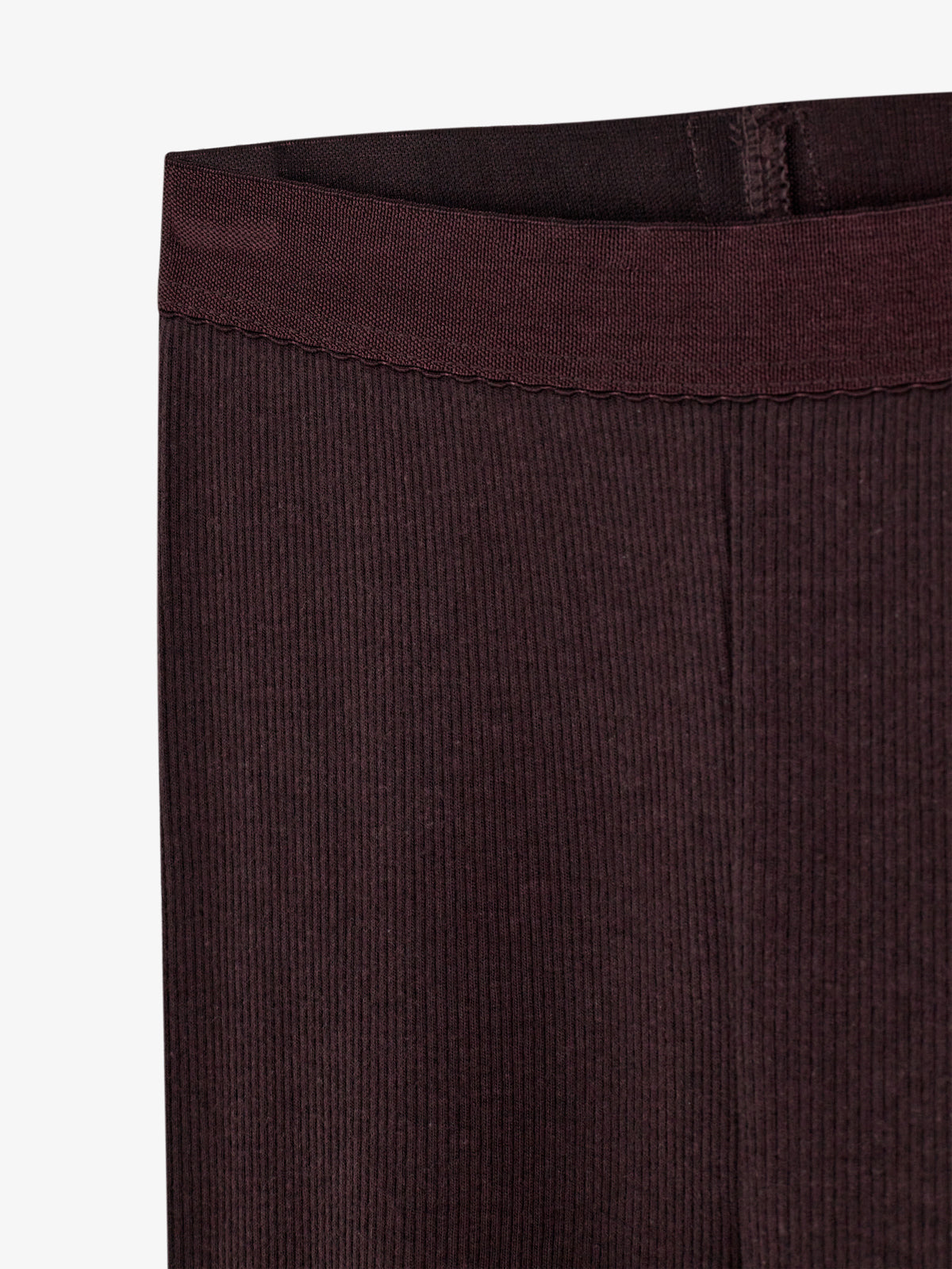 Basic Modal Rib Leggings - Kids - Dark Purple