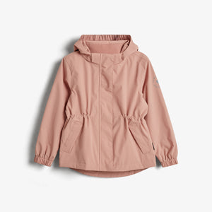 Rain Jacket w. Drawstring - Kids - Dusty Rose