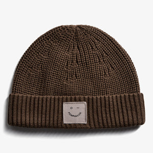 Ribbed Knit Beanie - Kids - Dark Earth