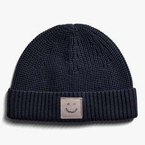 Ribbed Knit Beanie - Kids - Navy