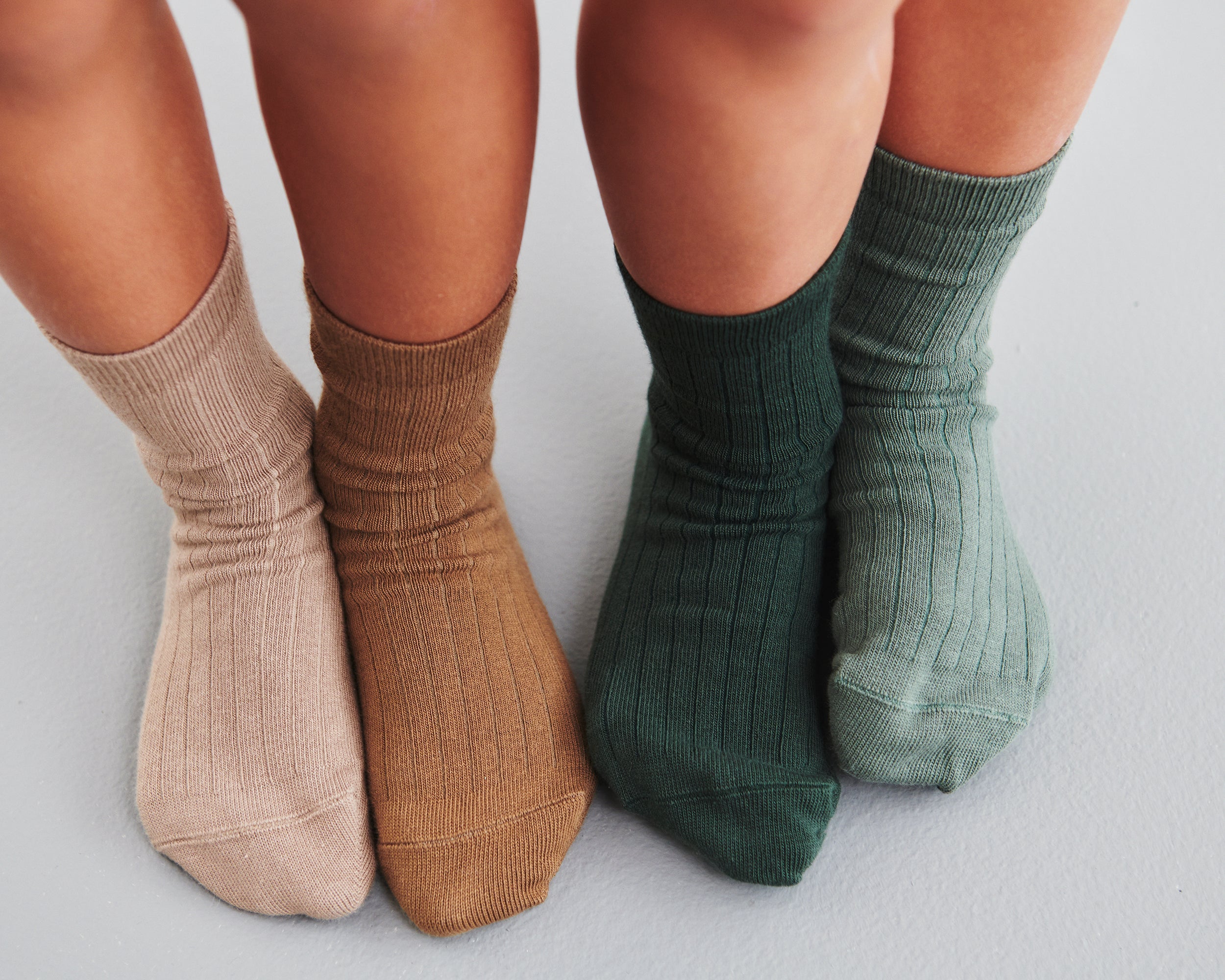 Socks 2-pack - Kids - Green/Dark Green