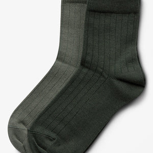 Socks 2-pack - Kids - Green/Dark Green