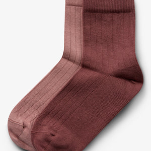 Socks 2-pack - Kids - Dusty Rose/Dark Rose