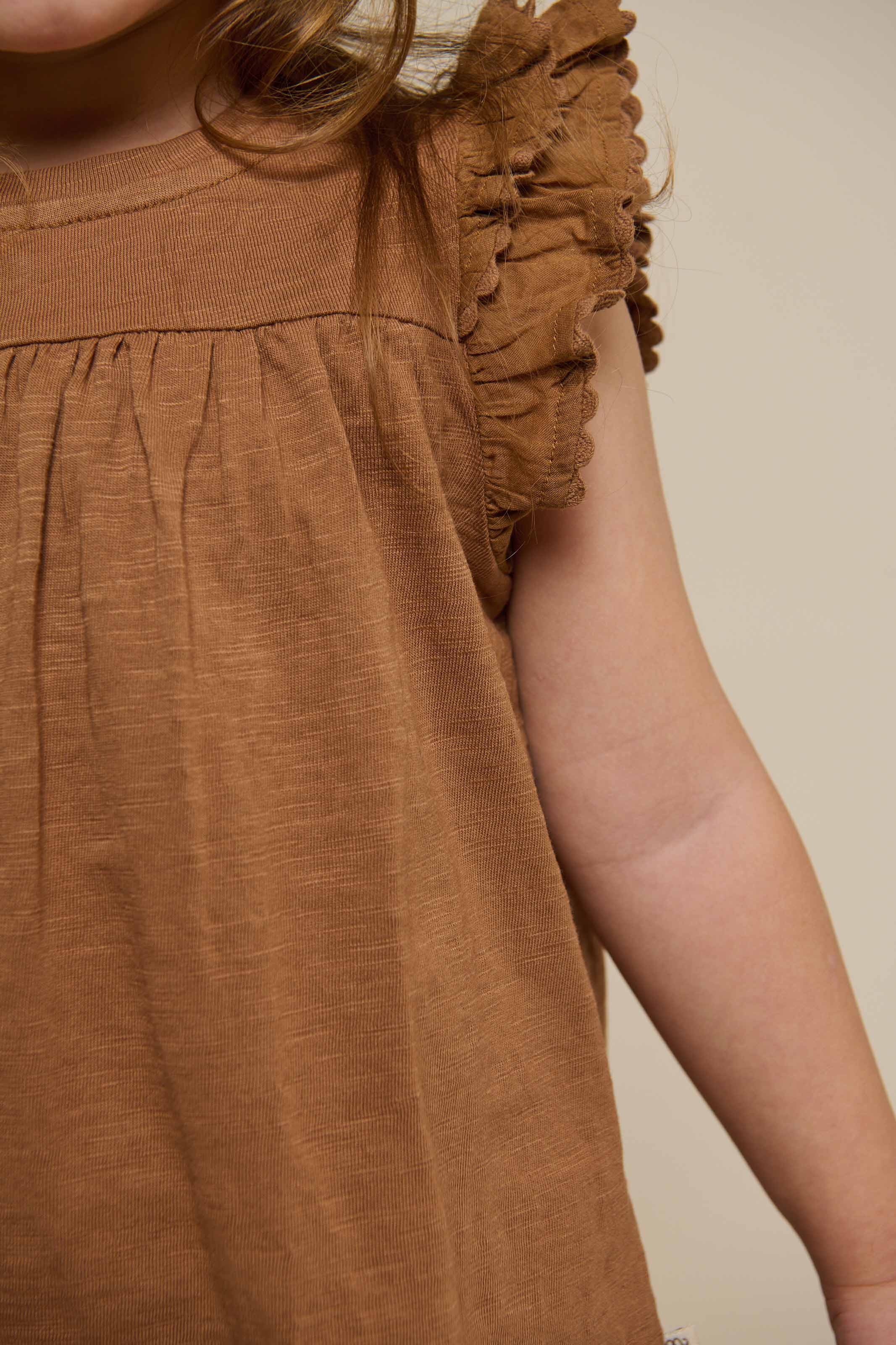 Jersey Blouse with Ric Rac Frill - Kids - Coconut | 101041 Gabriella