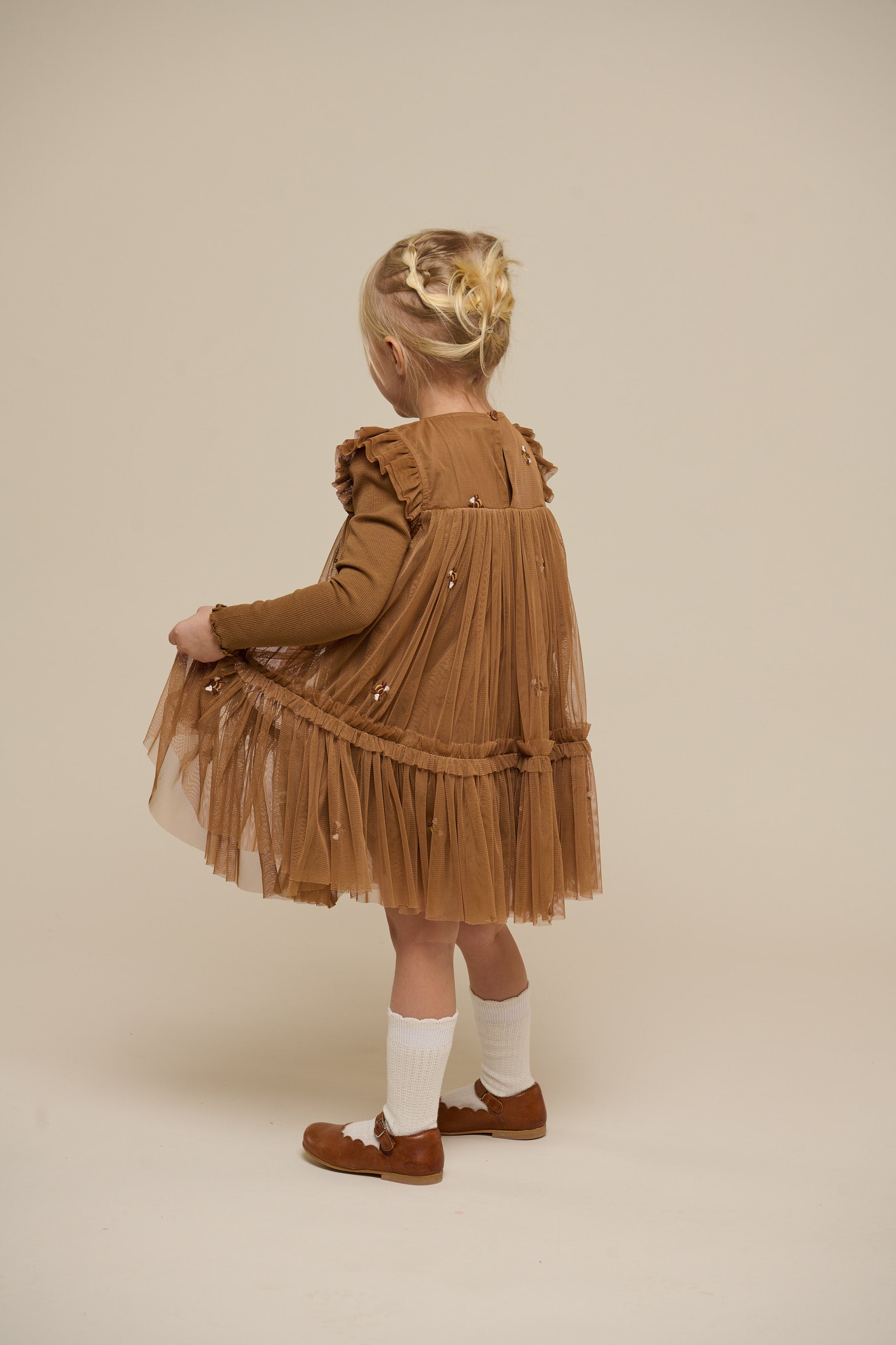 Honeybee Tulle Dress - Kids - Coconut | 100964 Daisy