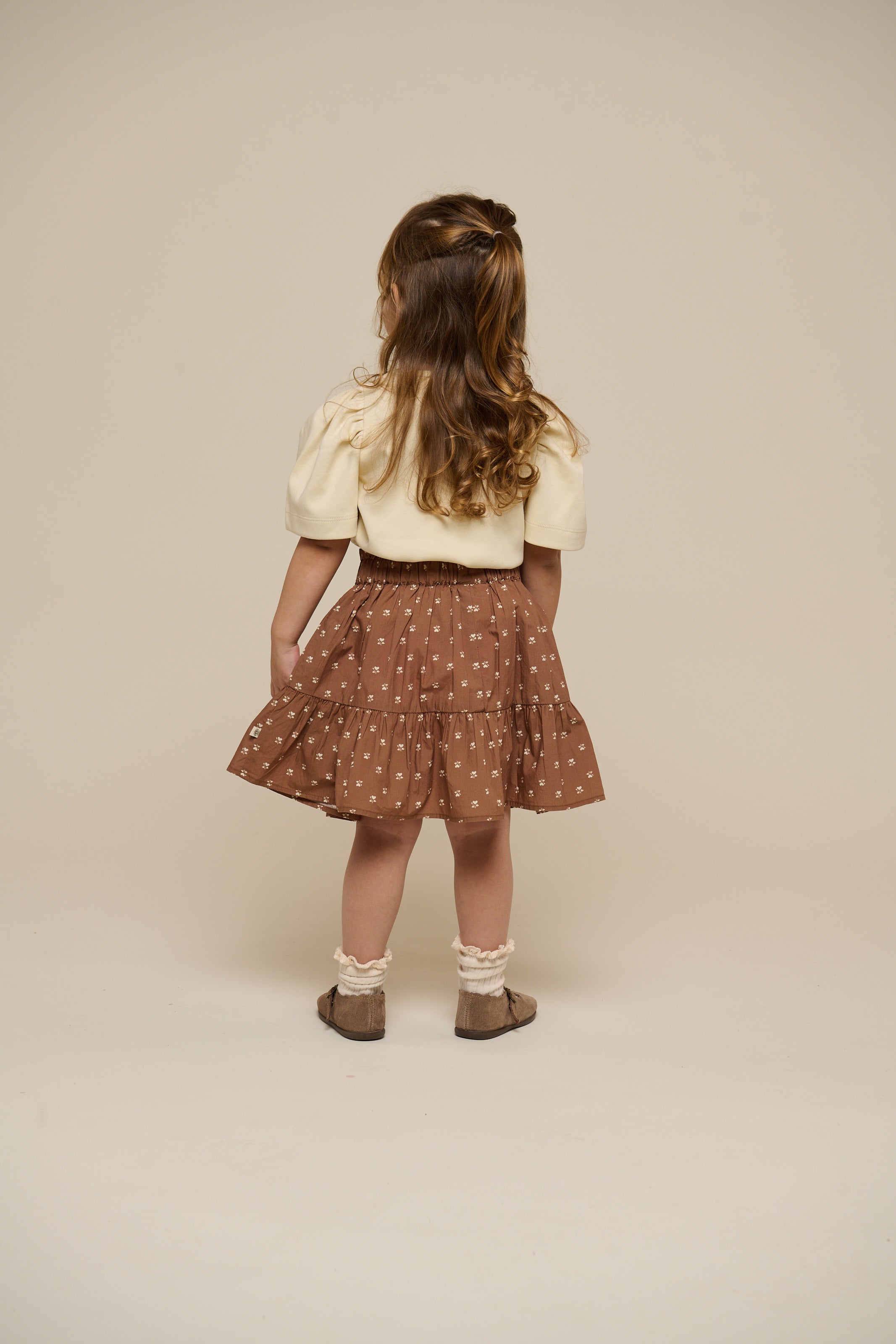 Printed Poplin Skirt - Kids - Coconut | 101055 Camilla