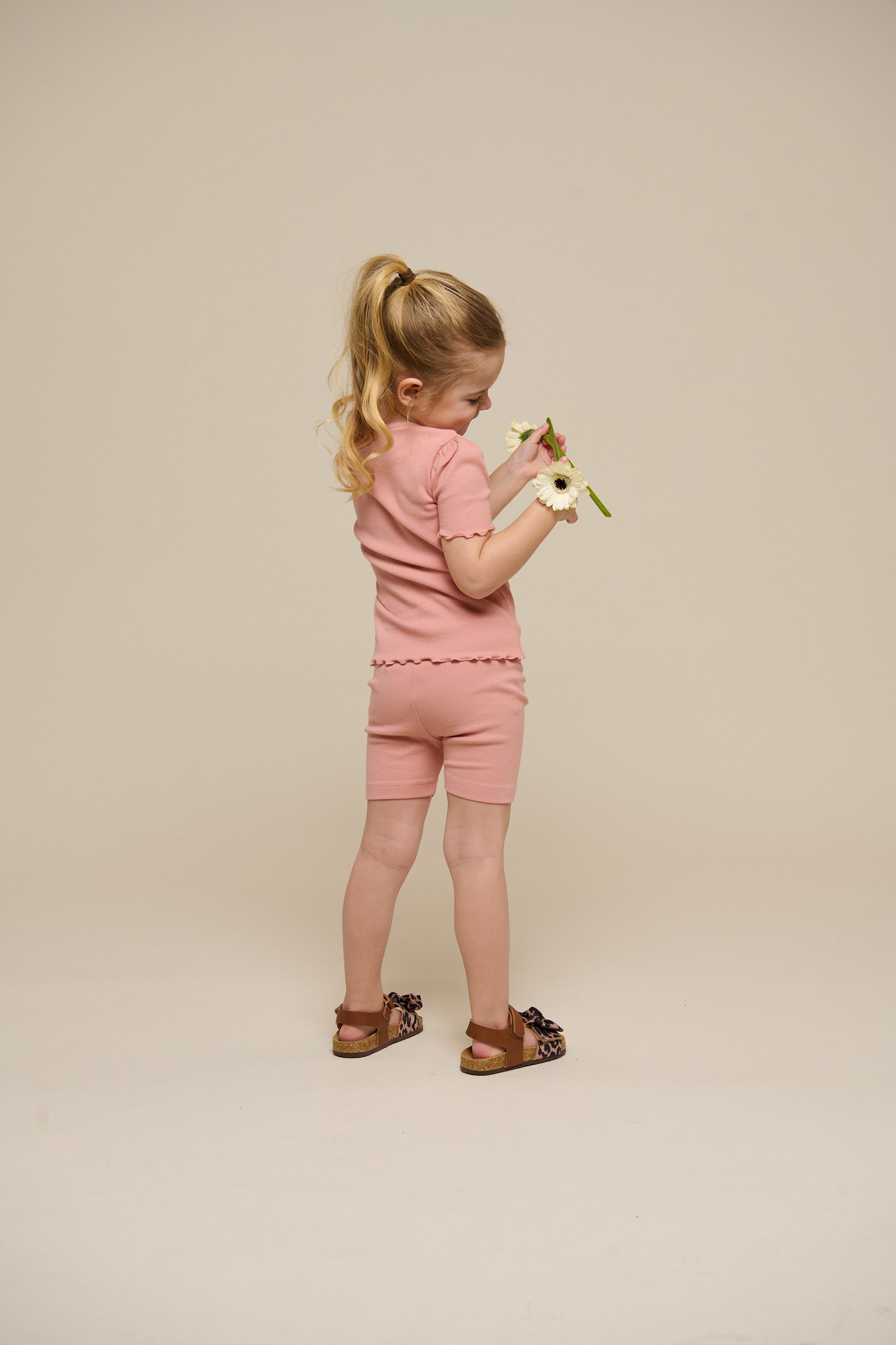 Modal Rib T-shirt - Kids - Rose Tan | 101298 Lottie