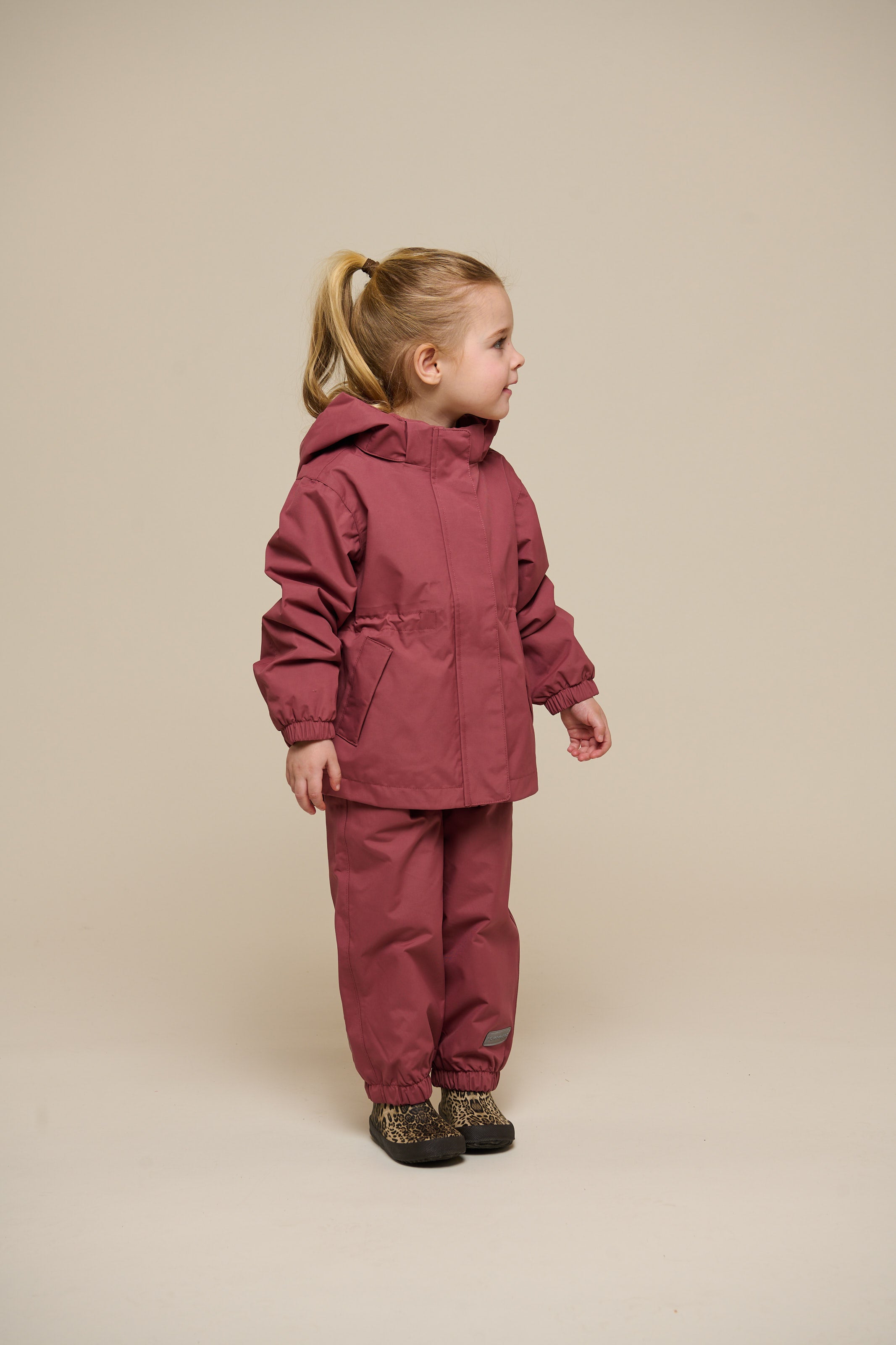 ジャケット・アウター kid1005 Shell Jacket with Drawstring - Kids - Vintage Red | 100495 Lucy