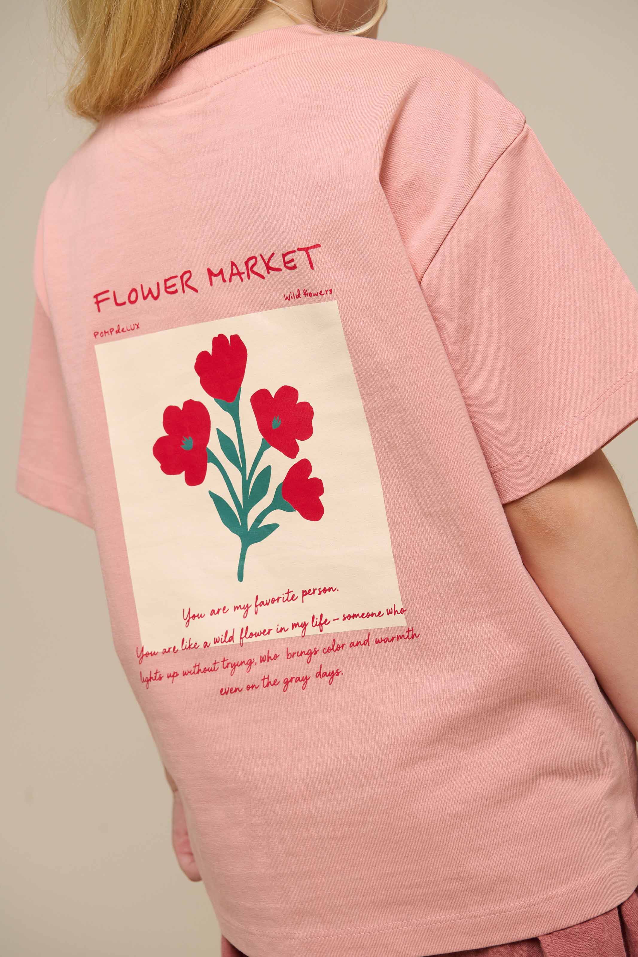 Flower Marked T-shirt - Tween - Powder Rose | 101293 Elsa