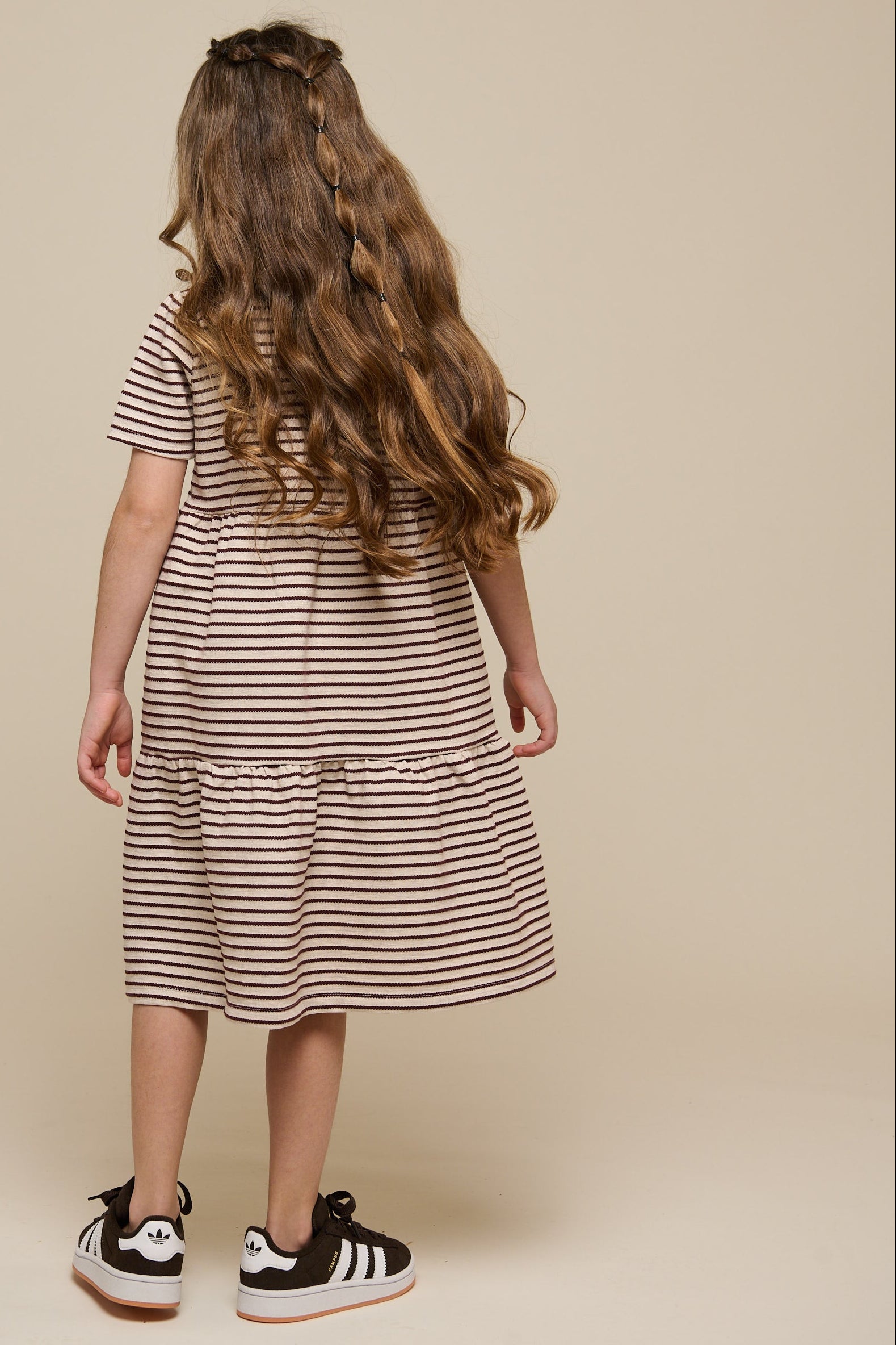 Striped Jersey Dress - Tween - Brown | 101011 Emmie