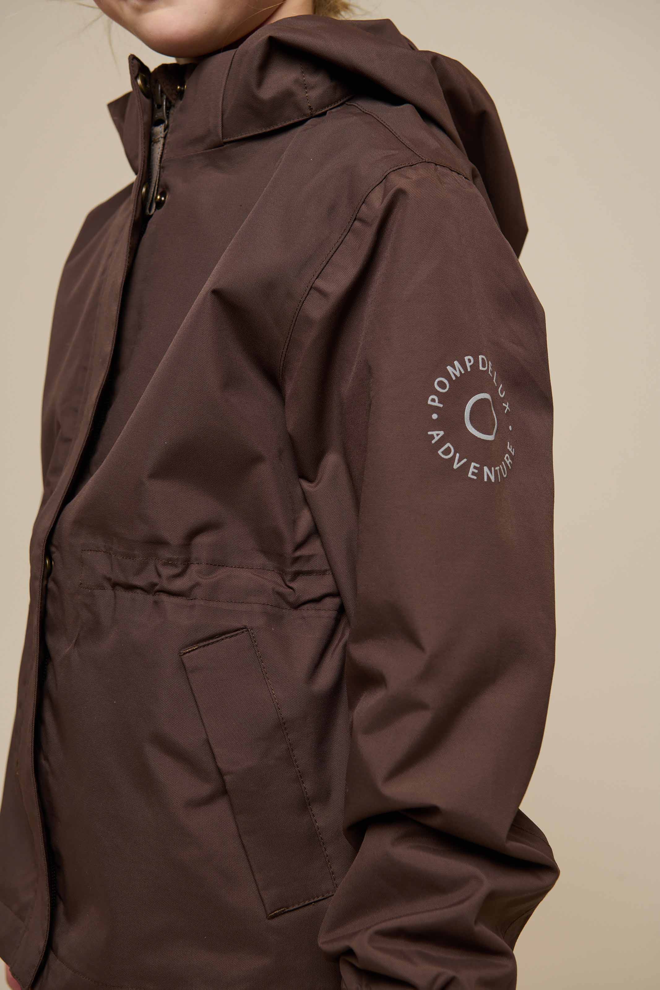 Shell Jacket with Drawstring - Tween - Chocolate | 100498 Lucy