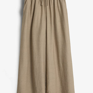 Fluid Wide Trousers - Tween - Dark Beige