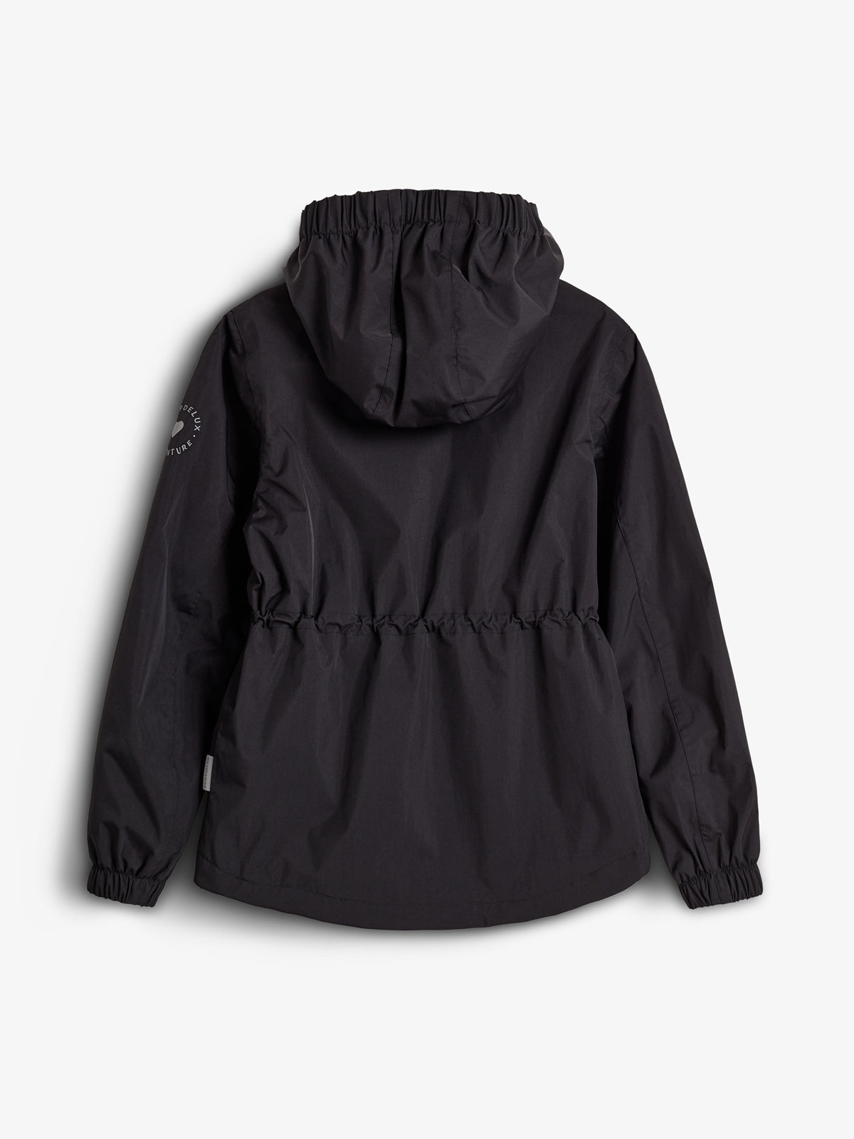 Rain Jacket w. Drawstring - Tween - Black