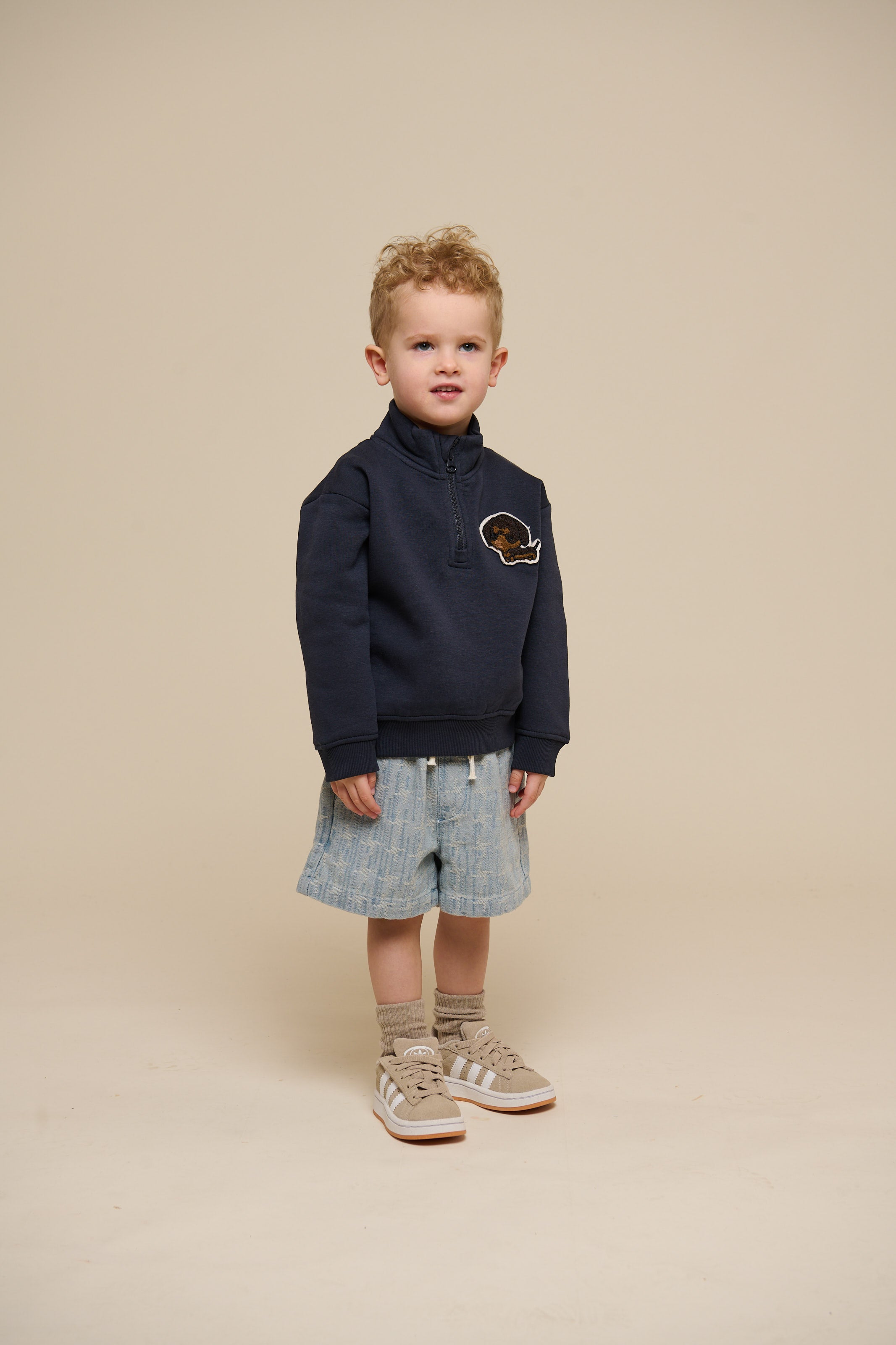 Half Zip Sweatshirt - Kids - Navy | 100806 Tristan Half Zip Sweatshirt - Kids - Navy | 100806 Tristan