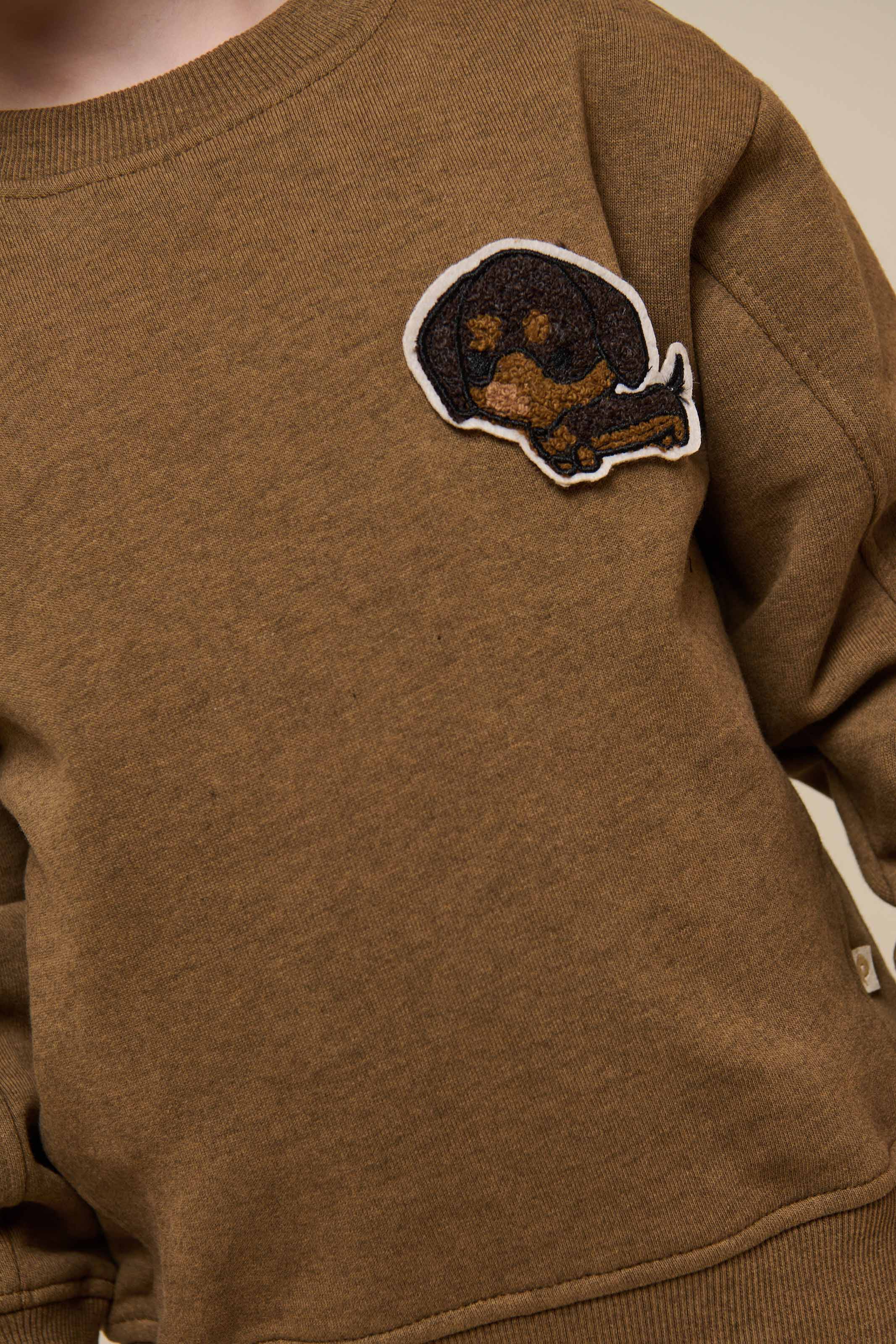 Crewneck Sweatshirt - Kids - Coffe Melange | 100890 Justin