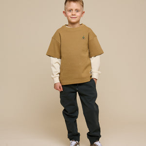 Waffle T-shirt - Tween - Khaki | 101149 Evan