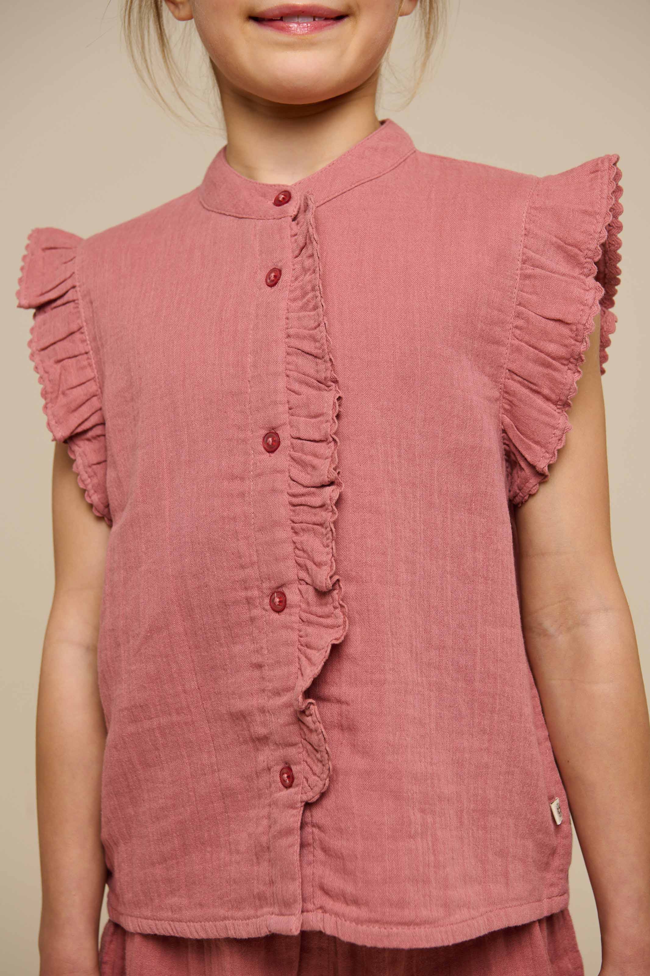 Gauze Sleeveless Top - Tween - Old Rose | 100933 Jasmine